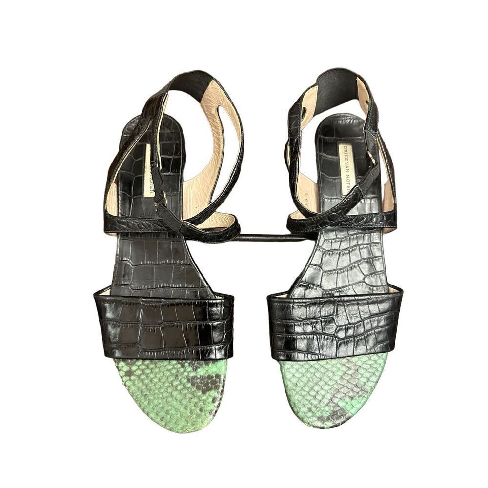 Dries Van Noten  Black Crock Sandals size 361/2